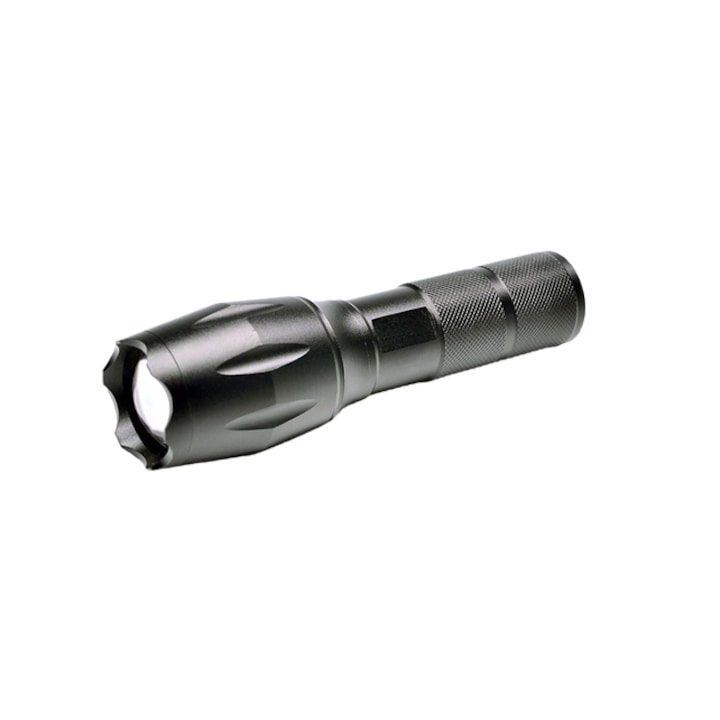 Zoom LED фенер, 10W, 250 lm, Li-Ion 18650 батерия, USB захранване, 135x35x28mm, черен, TCL-BBL3476