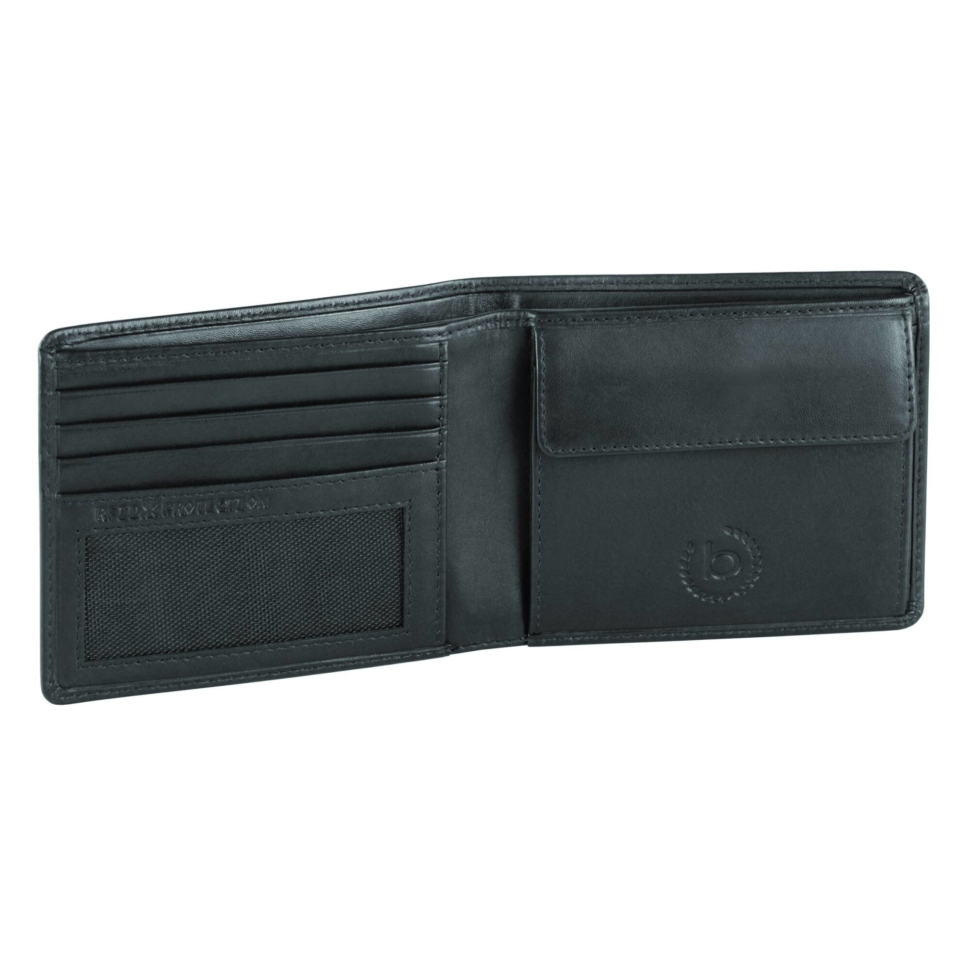 Portofel BUGATTI, Primo RFID, piele neagra, compartimente multiple, carduri, protectia datelor RFID