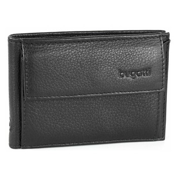 Portofel BUGATTI, Sempre, piele neagra, capsa, compartimente multiple Portofel BUGATTI, Sempre, piele neagra, capsa, compartimente multiple