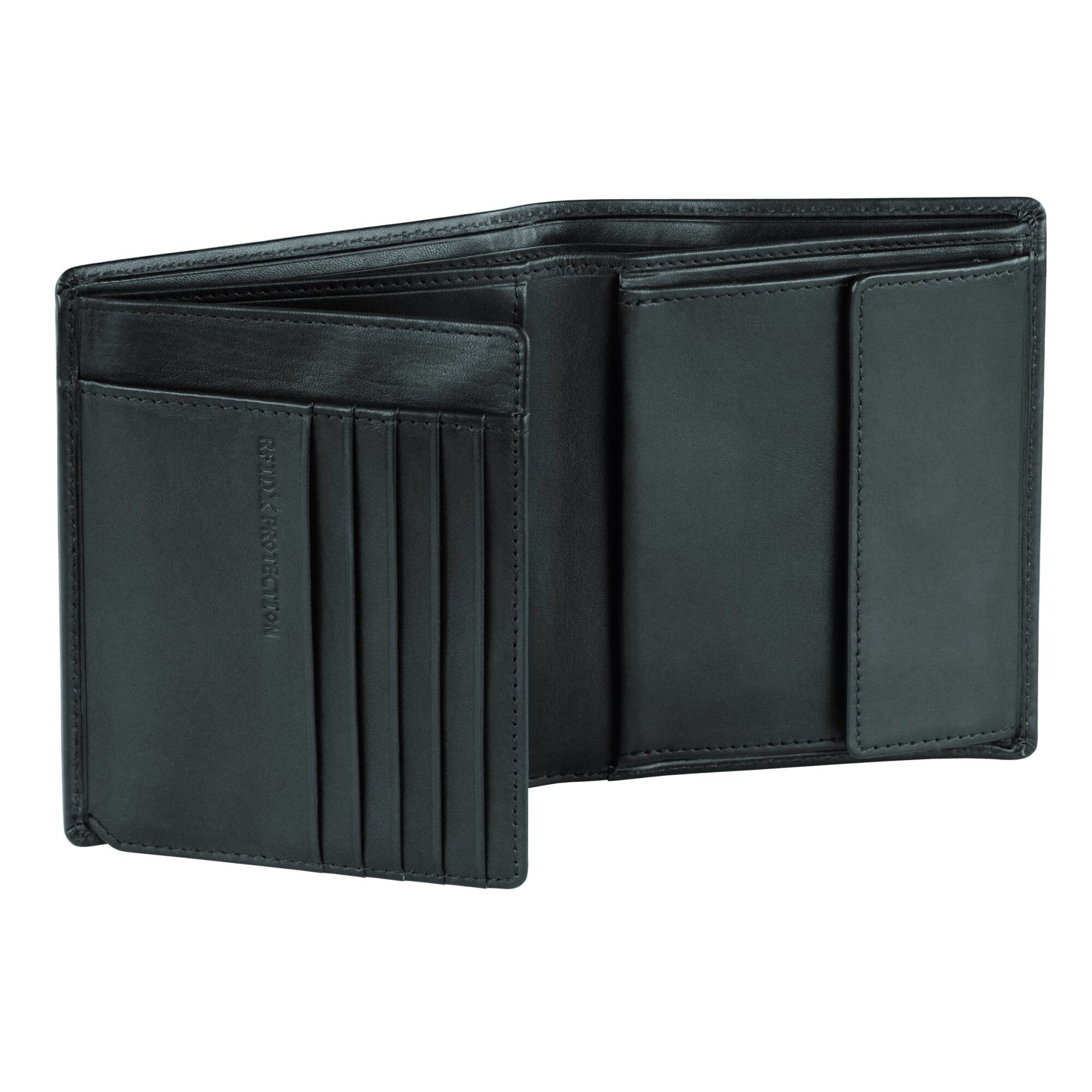 Portofel BUGATTI, Primo RFID, piele neagra, compartimente multiple, protectia datelor RFID