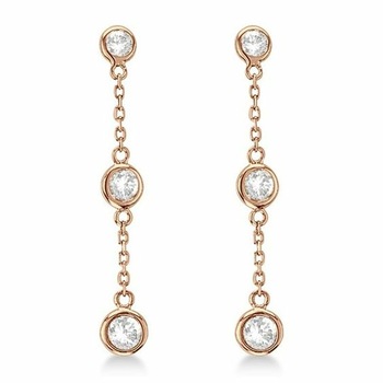 Cercei argint cu Zirconiu, BeSpecial, ESX0373, placati cu aur roz Cercei argint cu Zirconiu, BeSpecial, ESX0373, placati cu aur roz