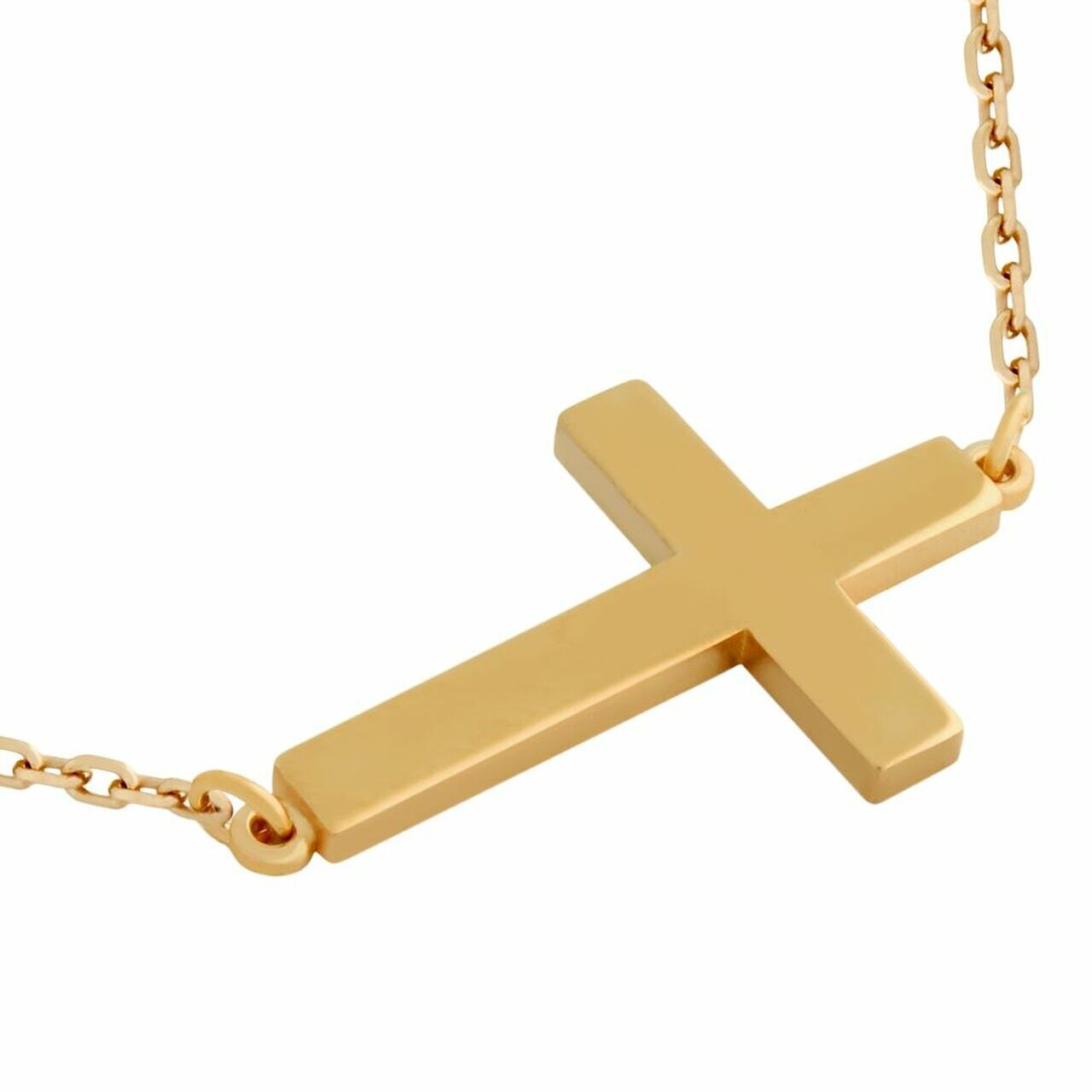 Colier argint cu cruciulita simpla, placat cu aur roz, BeSpecial, CSX0185