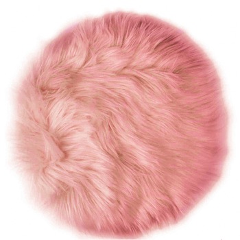 Covor rotund din blana sintetica, Quasar & Co., cu fir lung, imitatie de piele, diametru 60 cm, roz pudra Covor rotund din blana sintetica, Quasar & Co., cu fir lung, imitatie de piele, diametru 60 cm, roz pudra