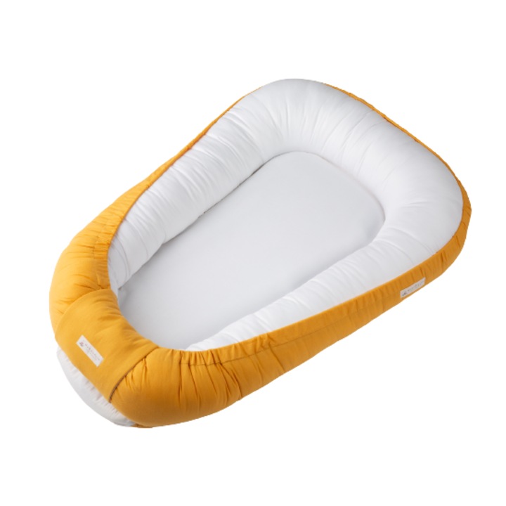 Бебешко гнездо, 85 X 55, Марадия, с 2 страни, жълто с бяло