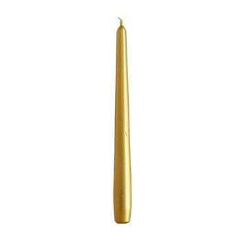 Set lumanari conice metalizate Bispol Auriu S30-213, 10 bucati/set Set lumanari conice metalizate Bispol Auriu S30-213, 10 bucati/set