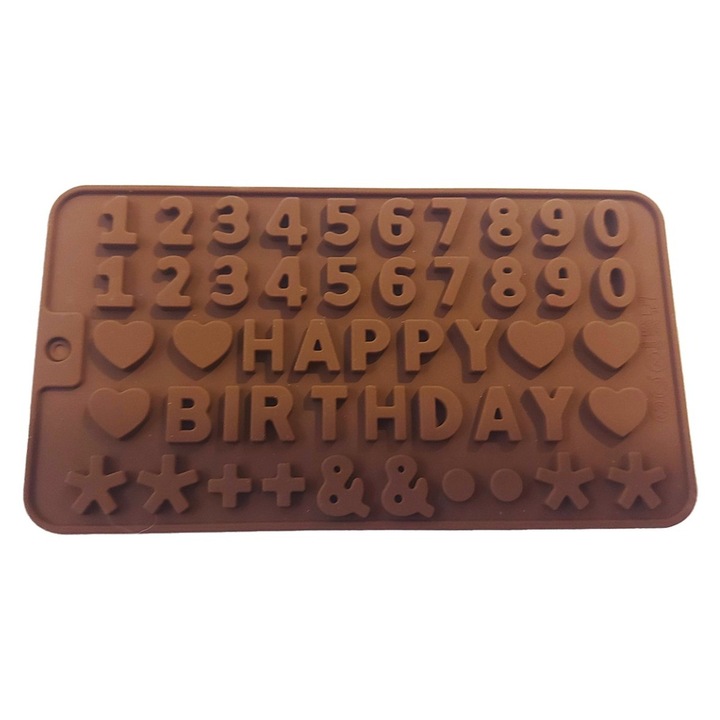 Forma silicon pentru prajituri, Numere din ciocolata, 162COF