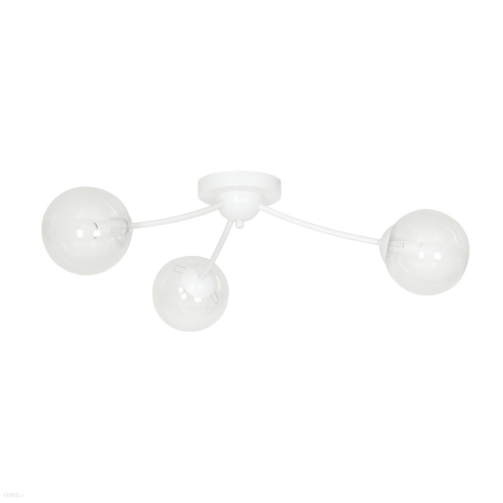 Плафон Emibig Baаmba, 3x40w E14,Бял/Прозрачен