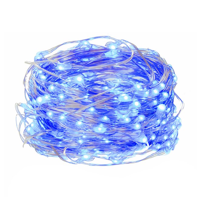 Instalatie luminoasa decorativa cu 300 LED-uri, pentru Craciun, lungime 30m, 220V, albastru