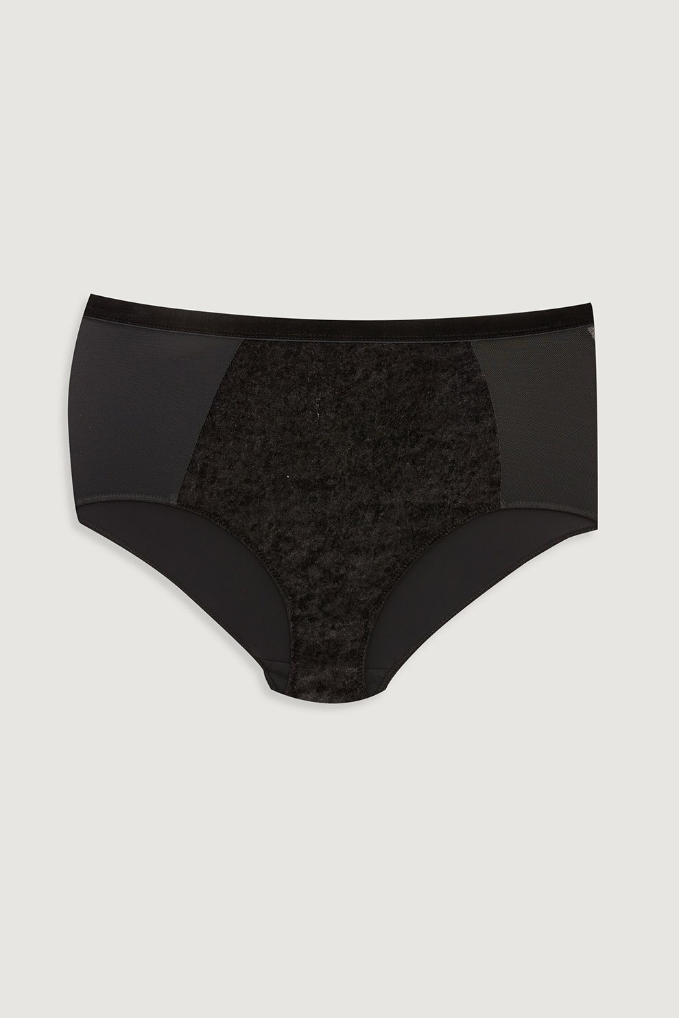 LC WAIKIKI, Chiloti hipster cu detaliu de catifea, Negru