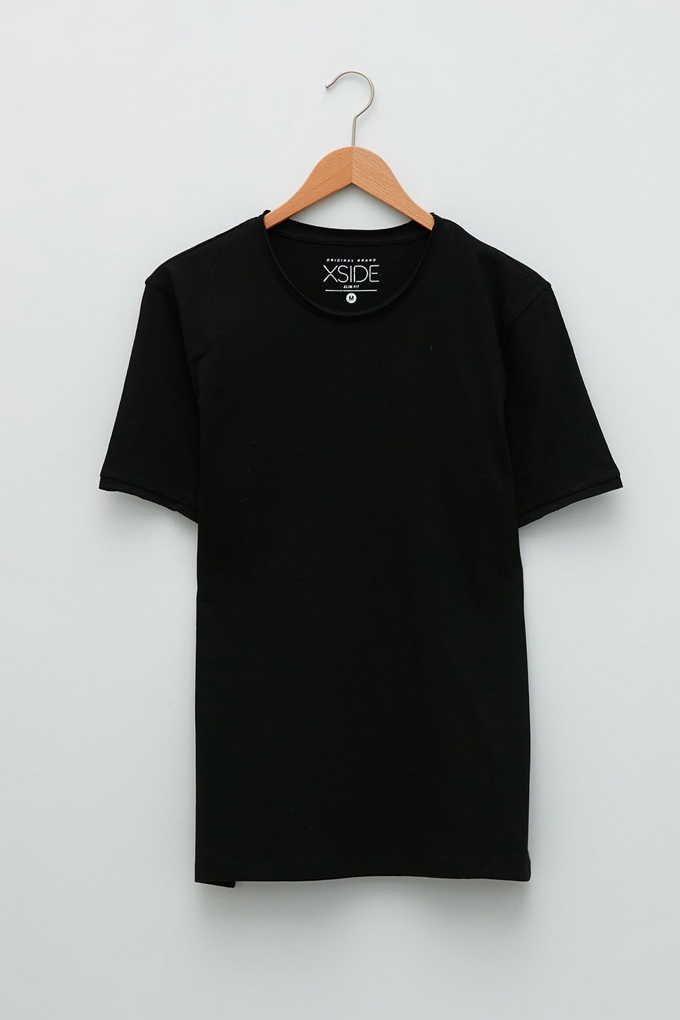 LC WAIKIKI, Tricou de bumbac cu decolteu la baza gatului, Negru