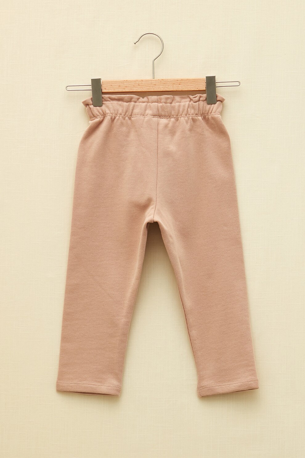 LC WAIKIKI, Pantaloni de bumbac organic cu talie elastica, Bej