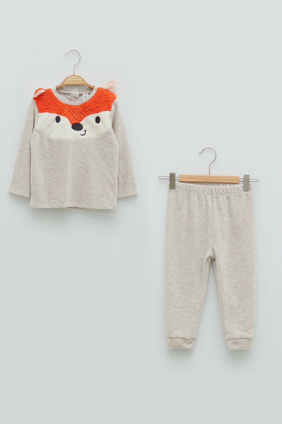 LC WAIKIKI, Set de bluza sport si pantaloni sport, crem, oranj stins