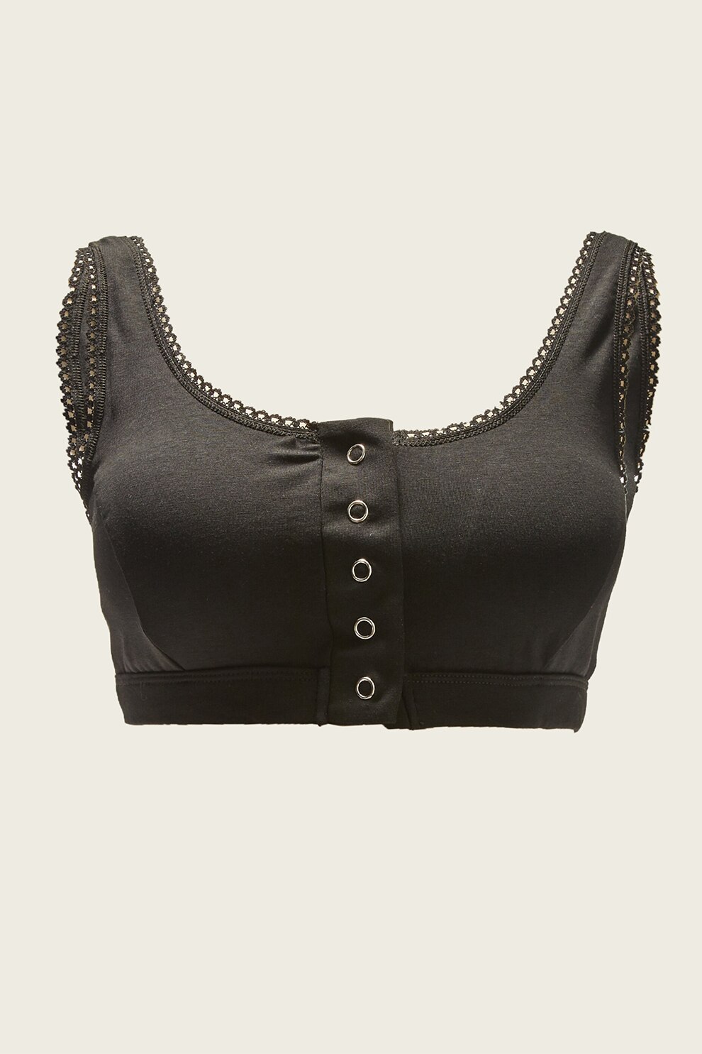LC WAIKIKI, Top crop cu terminatii valurite, Negru