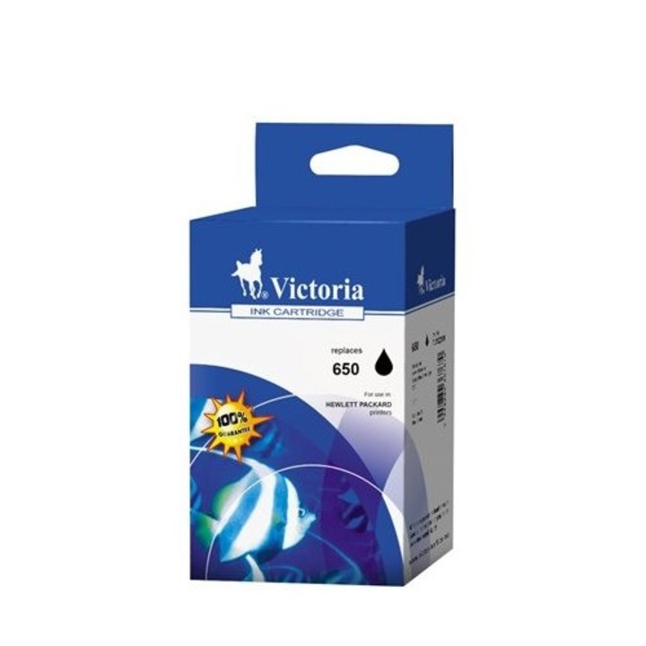 Cartus de cerneala, Victoria, 12 ml, Negru