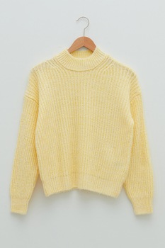 LC WAIKIKI, Pulover lejer cu guler mediu, Galben LC WAIKIKI, Pulover lejer cu guler mediu, Galben