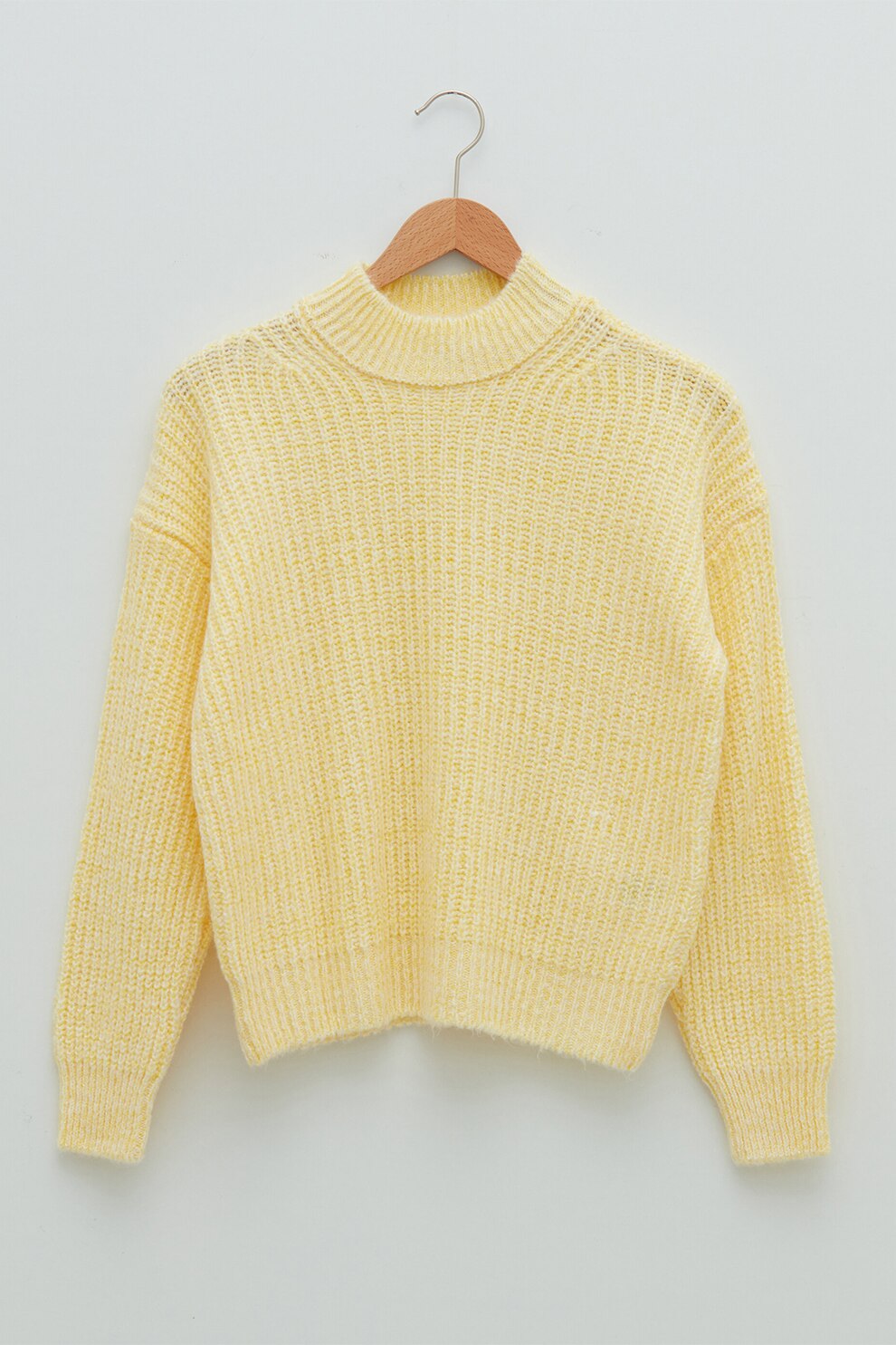 LC WAIKIKI, Pulover lejer cu guler mediu, Galben