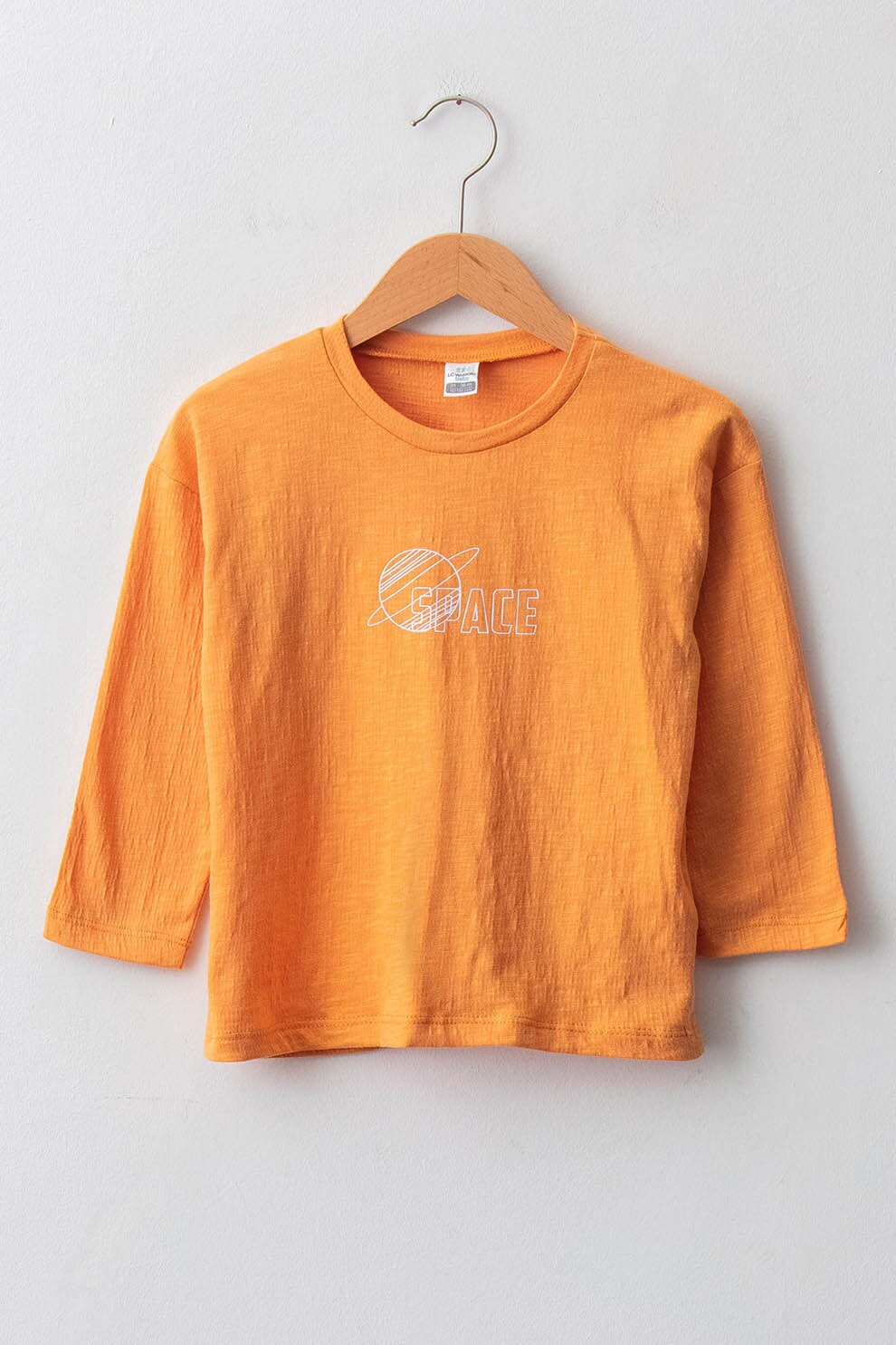 LC WAIKIKI, Bluza sport cu decolteu la baza gatului si aspect texturat, Oranj/Alb