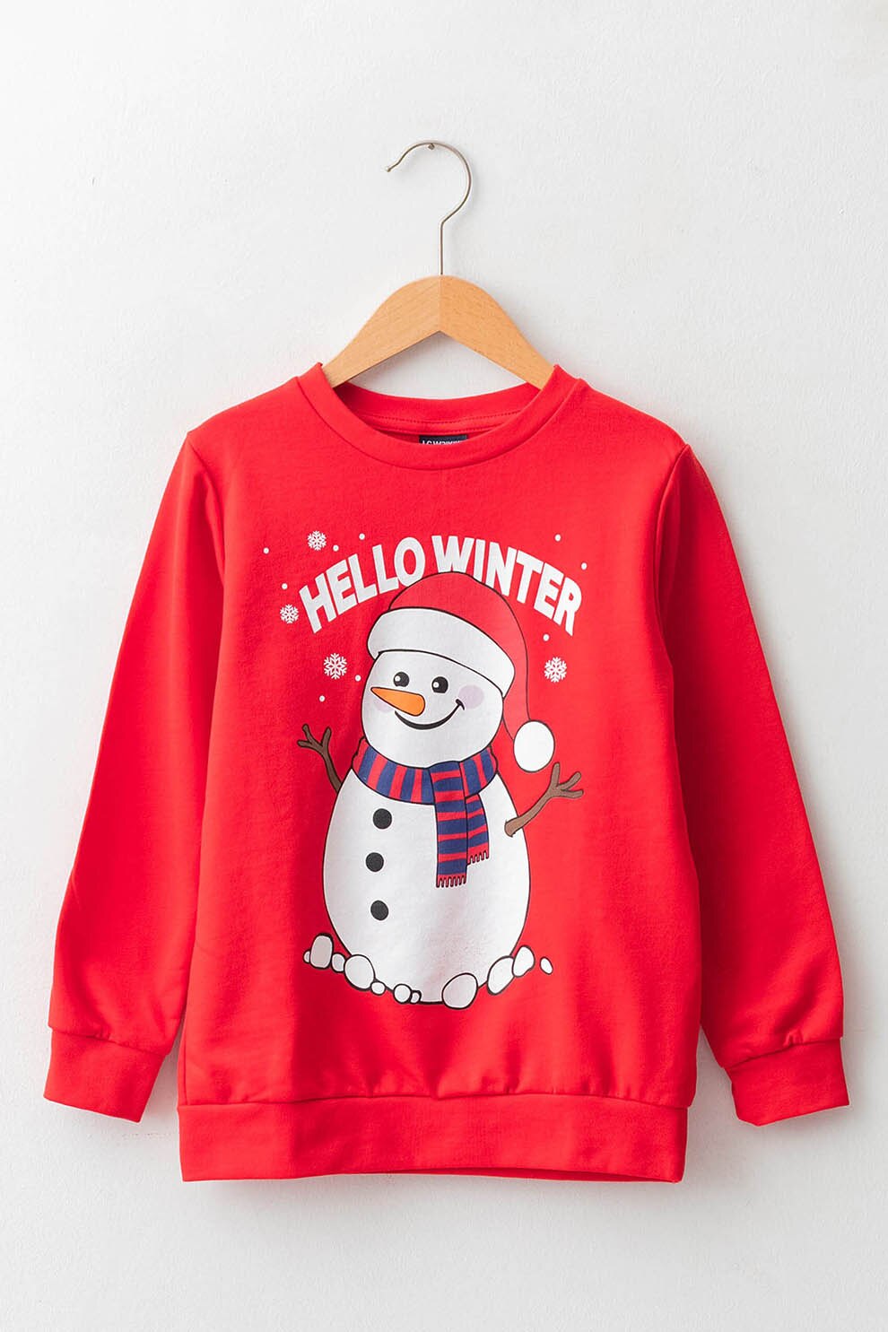 LC WAIKIKI, Bluza sport cu decolteu la baza gatului si imprimeu grafic, Rosu, 128 CM