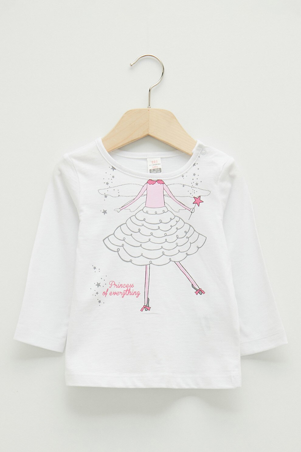 LC WAIKIKI, Bluza de bumbac cu imprimeu grafic, Alb