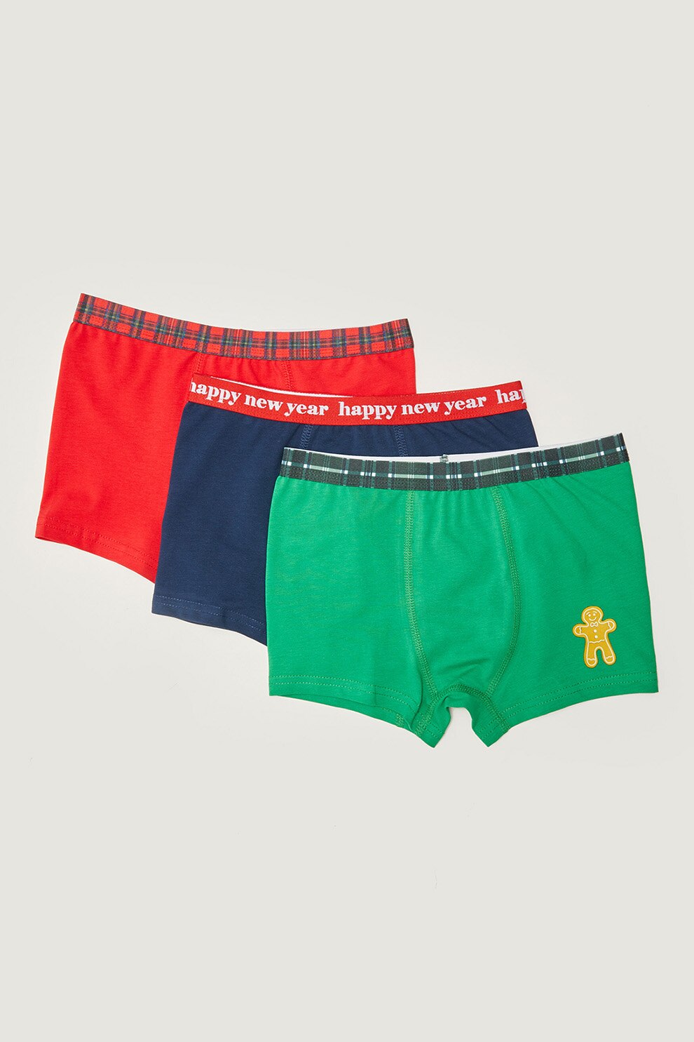 LC WAIKIKI, Set de boxeri cu imprimeu 3 perechi, Verde/Rosu/Albastru