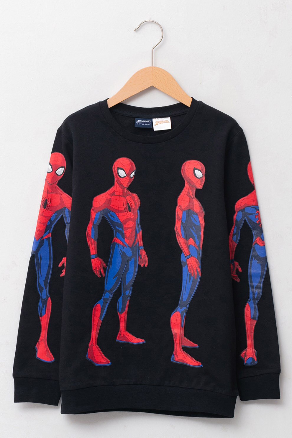 LC WAIKIKI, Bluza sport cu imprimeu Spiderman, Negru