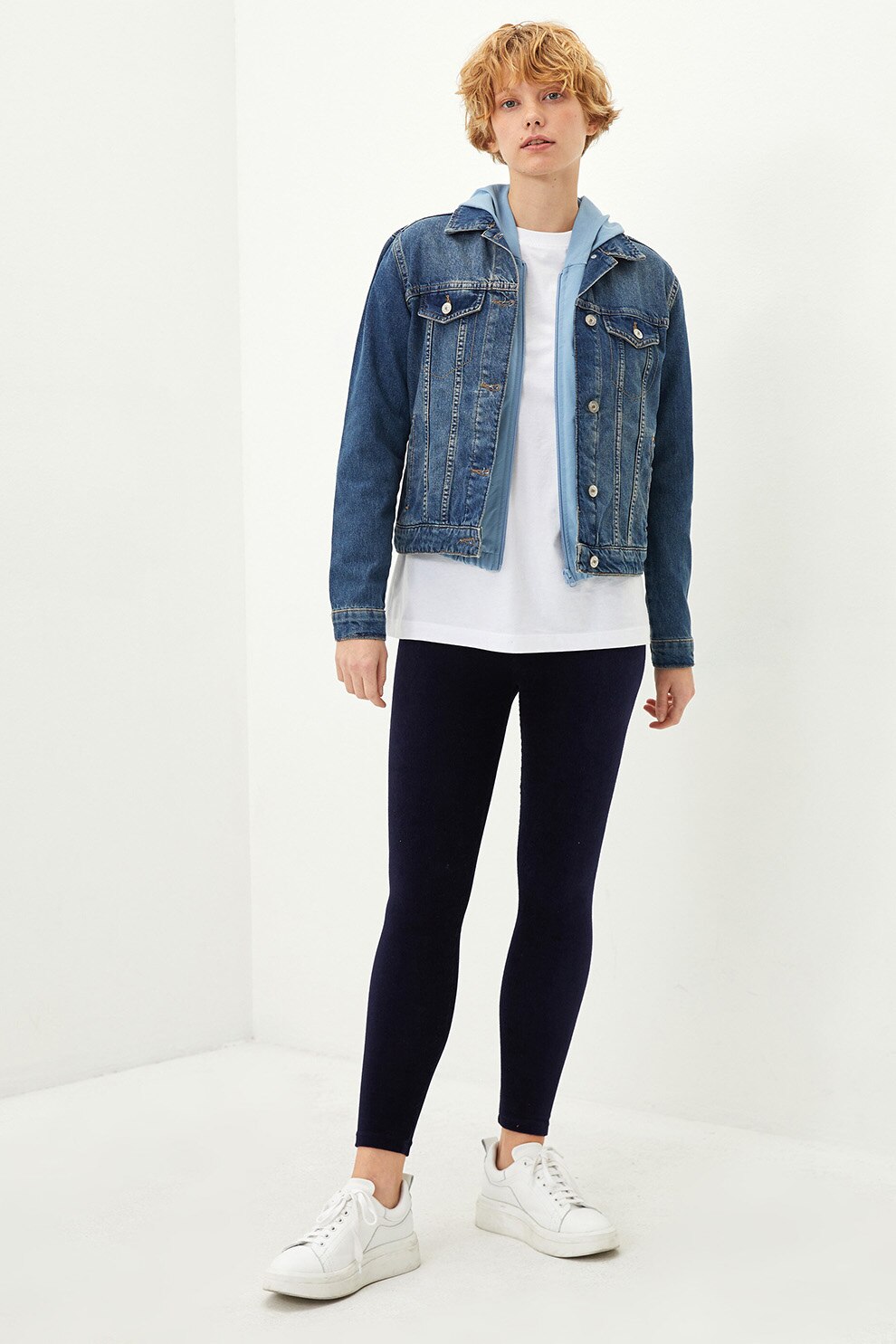 LC WAIKIKI, Jacheta din denim cu buzunare multiple, Albastru