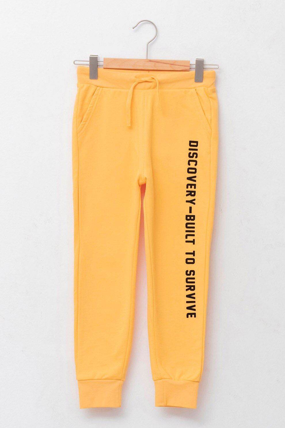 LC WAIKIKI, Pantaloni sport cu imprimeu text contrastant, Oranj pal