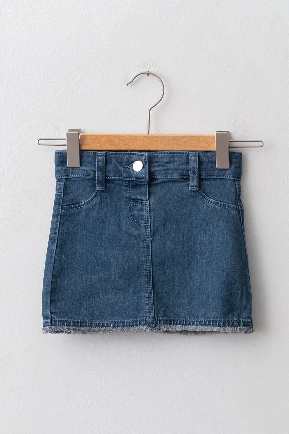 LC WAIKIKI, Fusta mini de denim, Albastru inchis