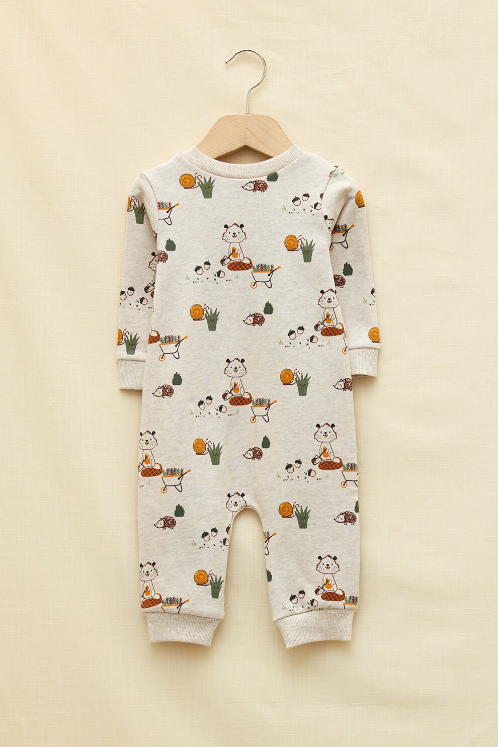 LC WAIKIKI, Salopeta cu fermoar si model grafic, Bej