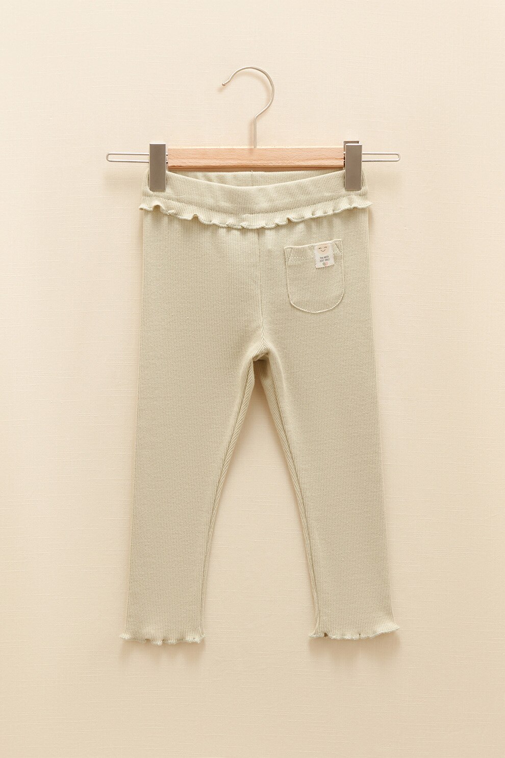 LC WAIKIKI, Colanti din jerseu cu buzunar aplicat, Verde pal