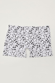 LC WAIKIKI, Boxeri din amestec de bumbac, Alb/Negru LC WAIKIKI, Boxeri din amestec de bumbac, Alb/Negru