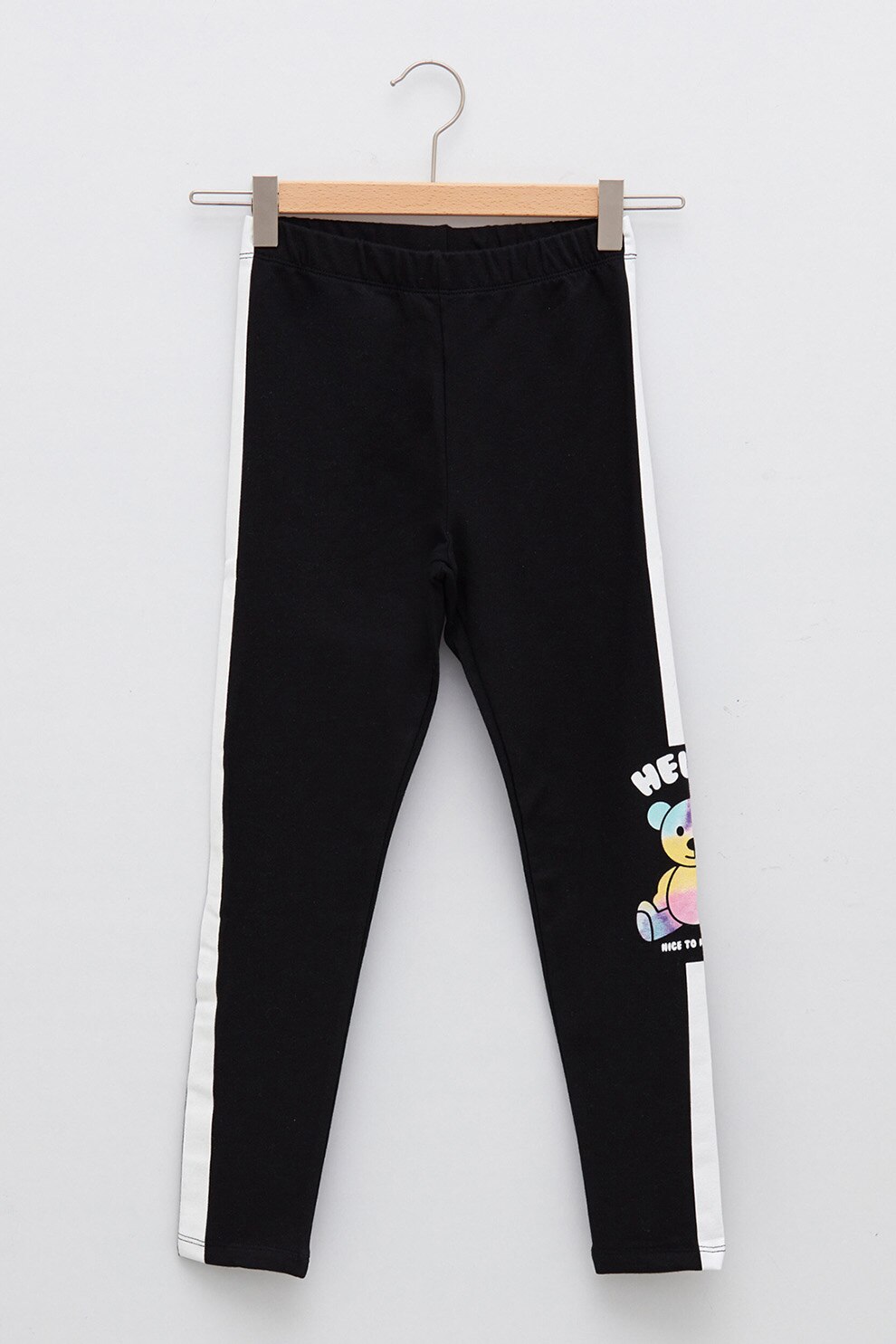 LC WAIKIKI, Colanti cu imprimeu si talie elastica, Negru