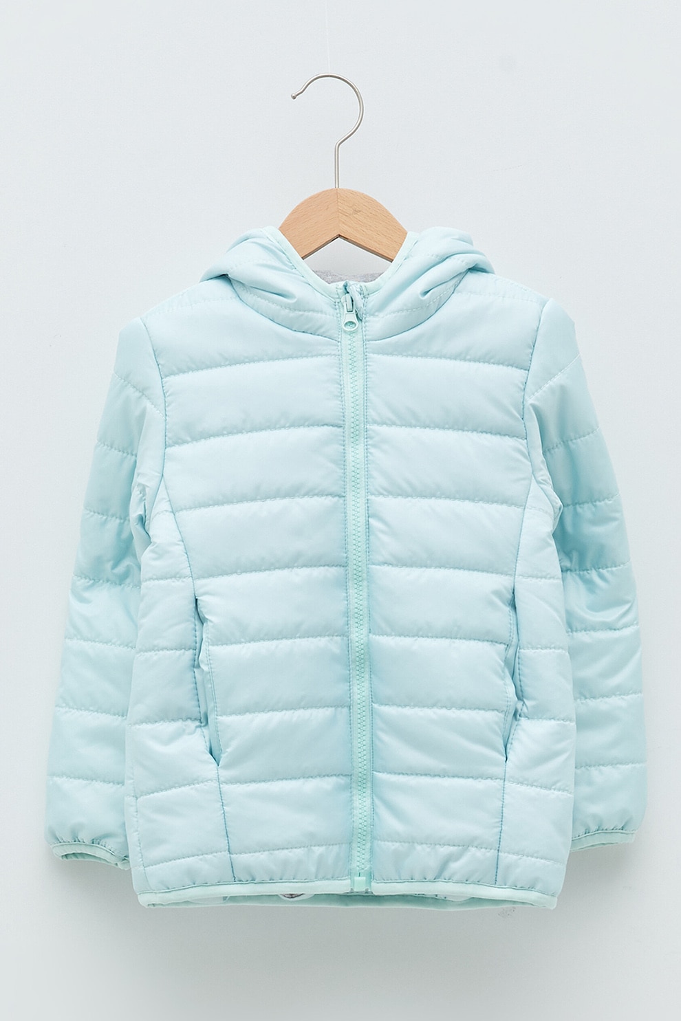 LC WAIKIKI, Geaca matlasata cu gluga, Albastru pastel