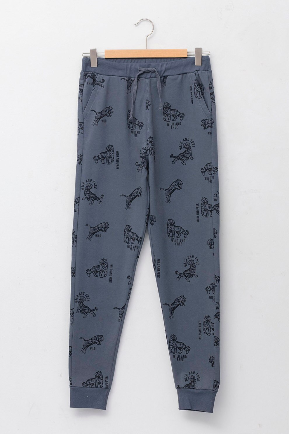 LC WAIKIKI, Pantaloni sport cu imprimeu cu animale, Gri