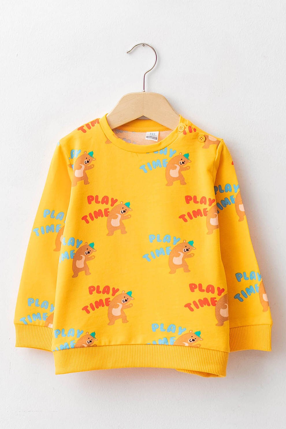 LC WAIKIKI, Bluza sport cu decolteu la baza gatului si imprimeu, Oranj