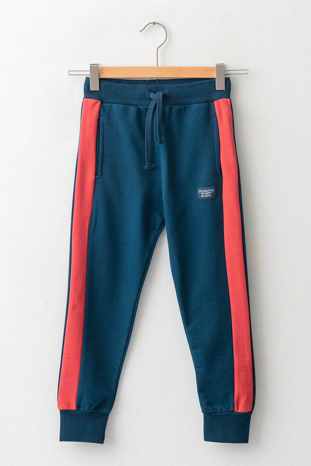 LC WAIKIKI, Pantaloni sport cu detalii contrastante, Albastru petrol