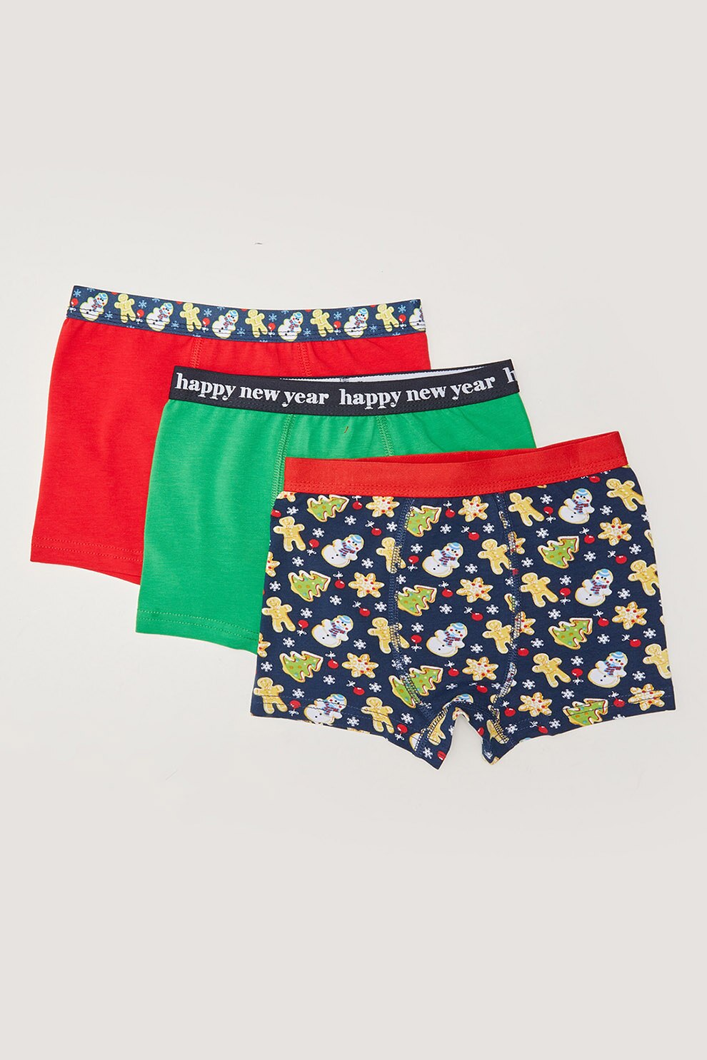 LC WAIKIKI, Set de boxeri cu imprimeu si model uni - 3 perechi, Multicolora