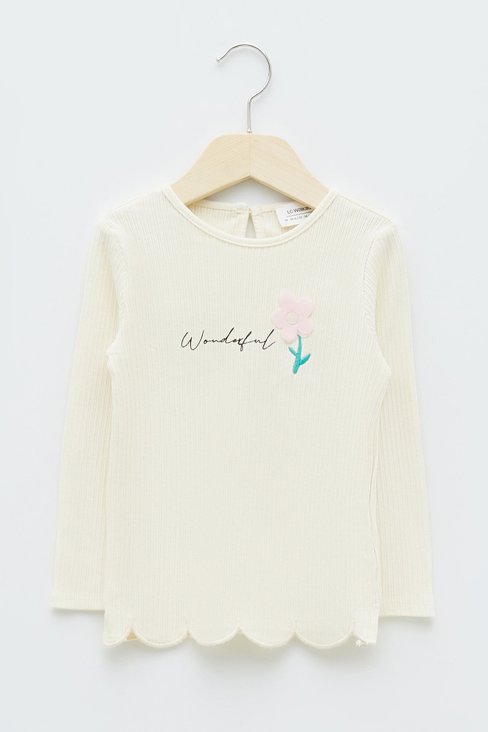 LC WAIKIKI, Bluza cu aspect striat si imprimeu grafic, Crem
