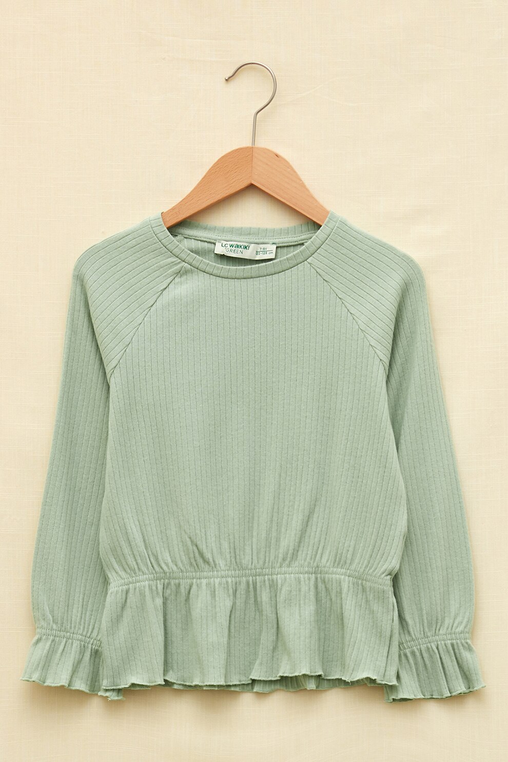 LC WAIKIKI, Bluza din jerseu cu decolteu la baza gatului, Verde persan