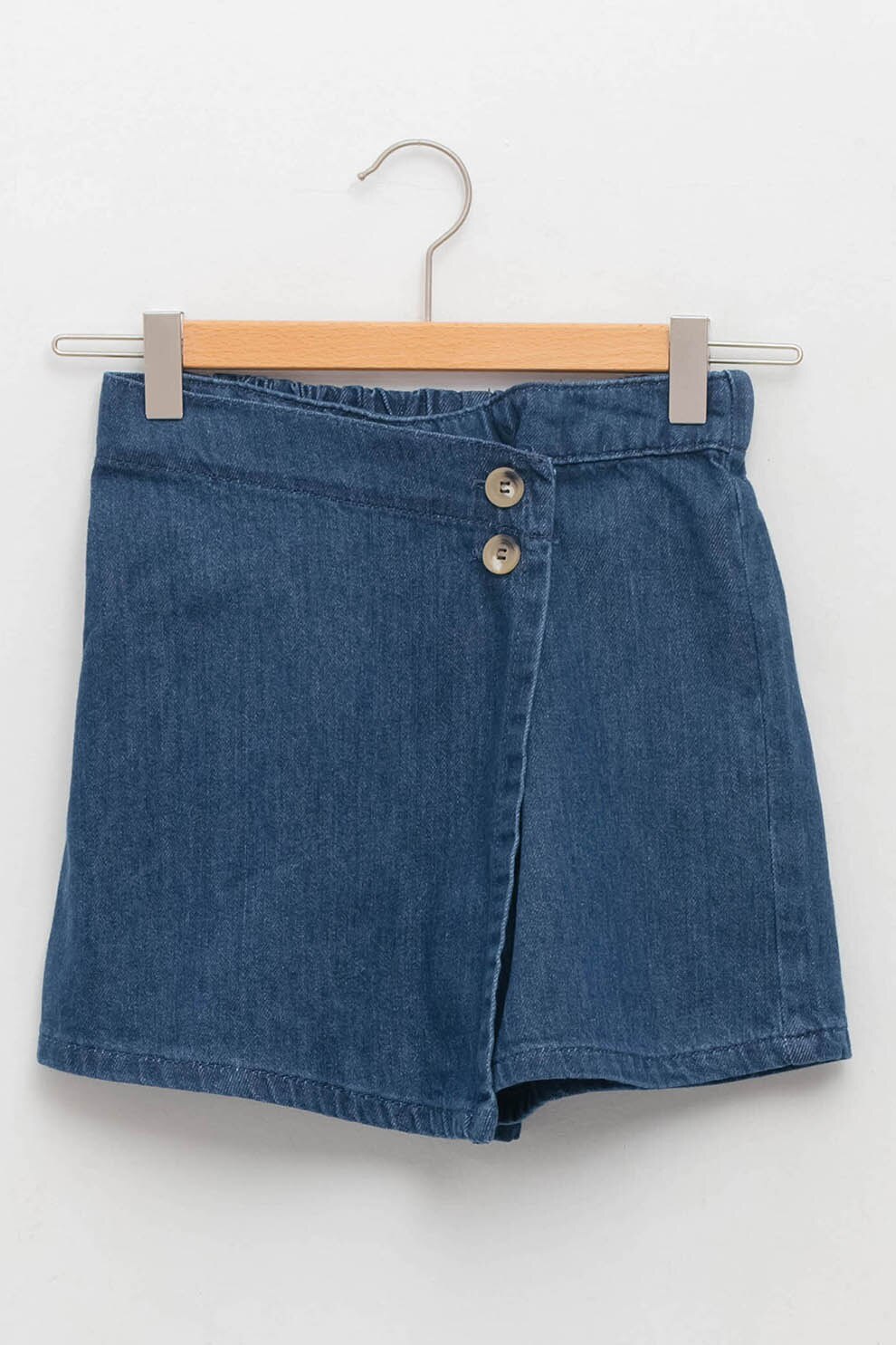 LC WAIKIKI, Fusta de denim cu terminatie asimetrica, Albastru