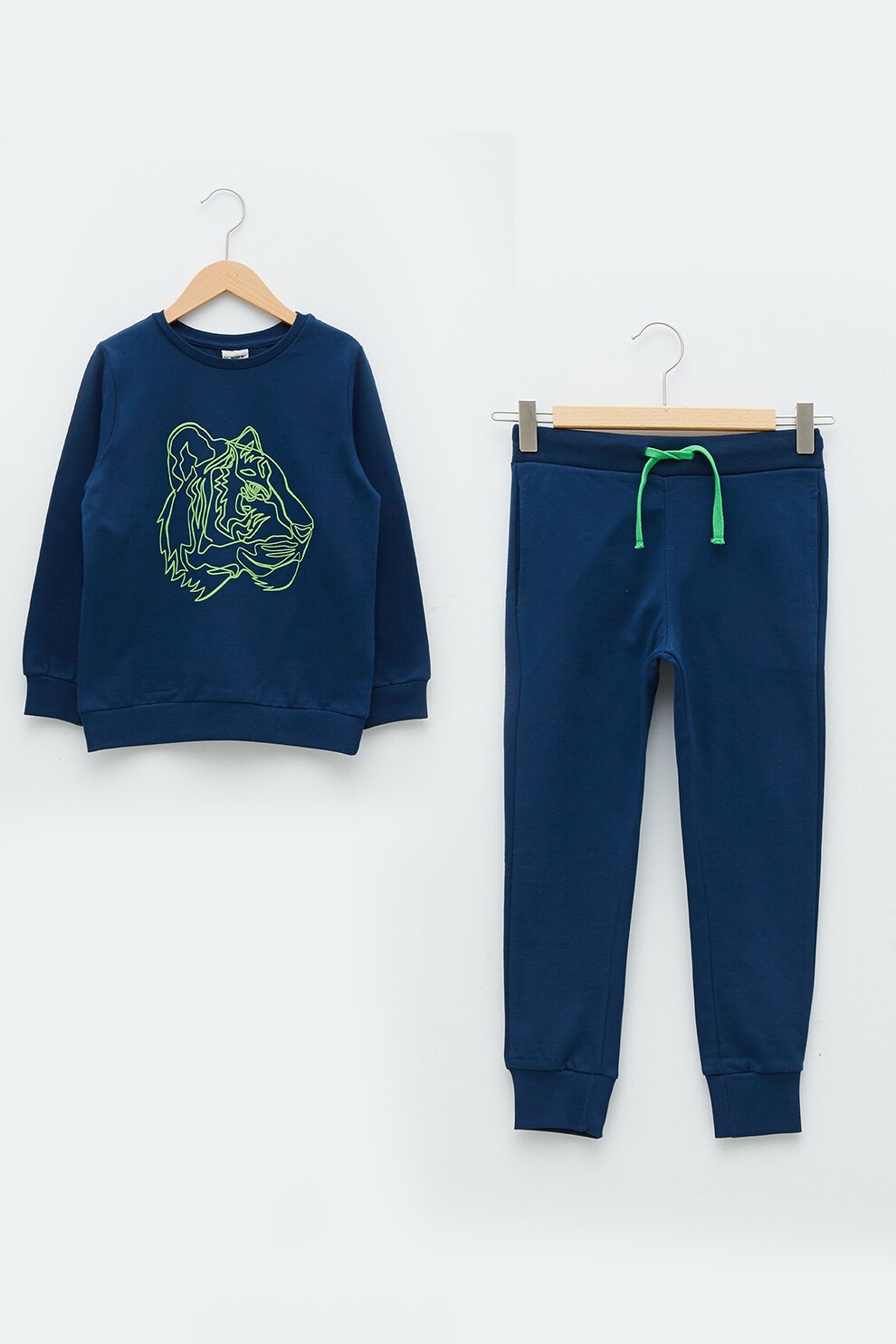 LC WAIKIKI, Set de pantaloni sport si bluza sport - 2 piese, Bleumarin