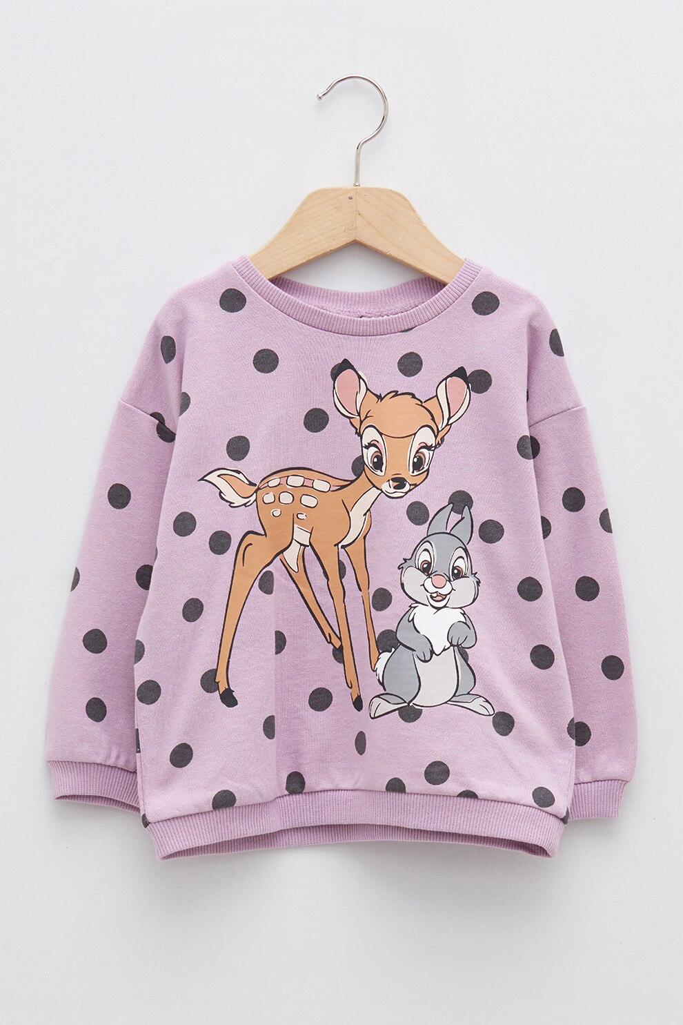 LC WAIKIKI, Bluza sport cu imprimeu Bambi si buline, Lila