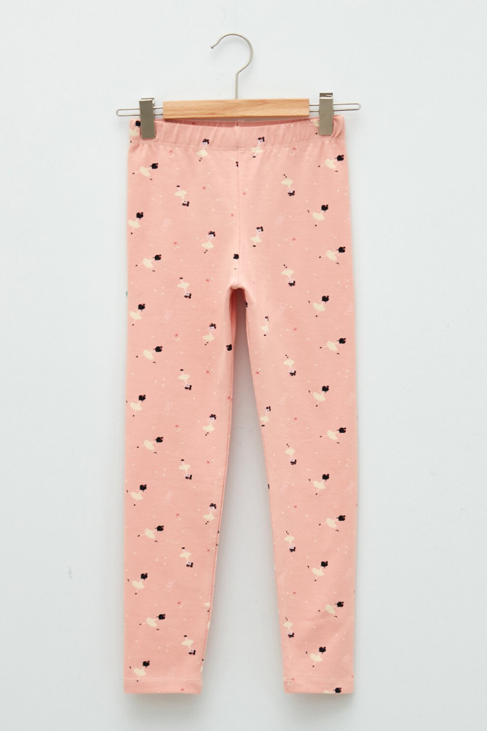 LC WAIKIKI, Colanti din amestec de bumbac cu model grafic, Roz somon