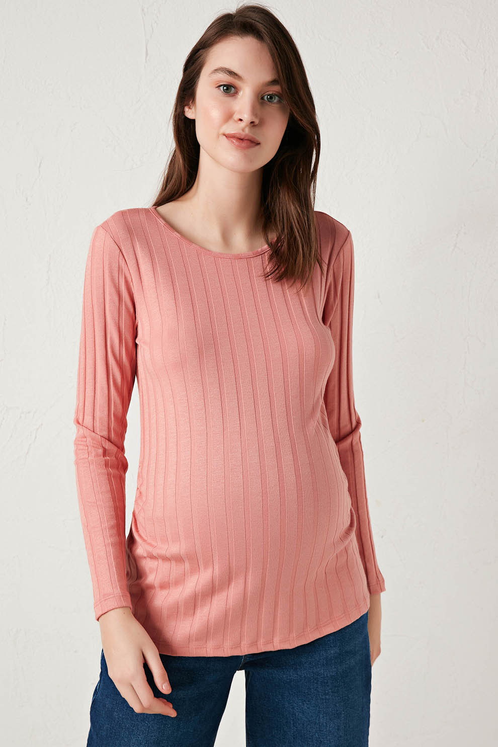 LC WAIKIKI, Bluza striata pentru gravide, Roz