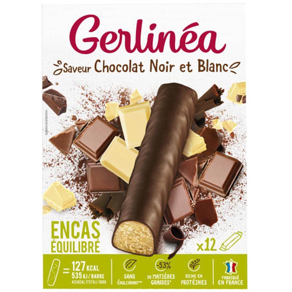Batoane energizante Gerlinea, Duo Chocolat, 12 bucati x 31 g