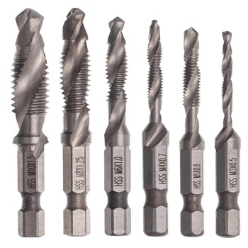 Set 6 burghie pentru filetare M3-M10 pentru bormasina Technic F1285 Set 6 burghie pentru filetare M3-M10 pentru bormasina Technic F1285