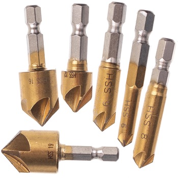 Set 6 burghie surub inecat, 6, 8, 9, 12, 16, 19mm, Technic F1287 Set 6 burghie surub inecat, 6, 8, 9, 12, 16, 19mm, Technic F1287