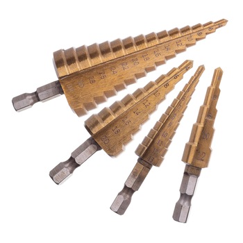 Set 4 burghie conice in trepte otel, 3-32 mm, Technic F1288 Set 4 burghie conice in trepte otel, 3-32 mm, Technic F1288