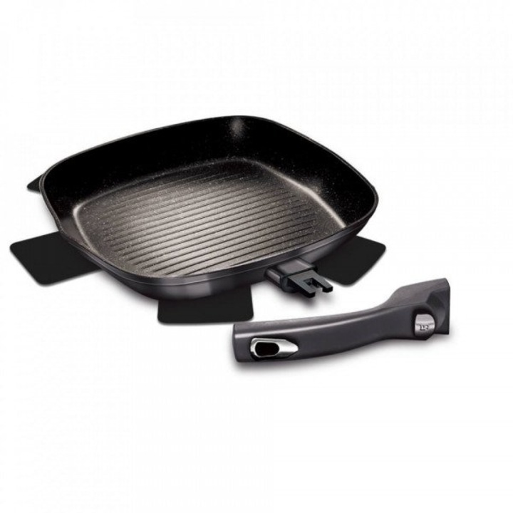 Berlinger Haus BH 6914 Carbon Pro 28 см грил тиган с подвижна дръжка, мраморен
