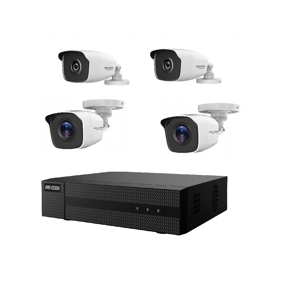 Kit supraveghere HikVision 2 MP pentru distante inegale de supravegheat IR 20 si 40 m EXIR 2.0 HiWatch MK626